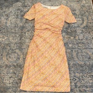 KAY UNGER - Size 2 - Fitted, gathered-waist dress